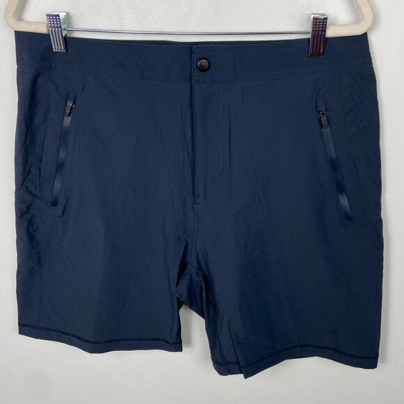 NEW Mack Weldon Performance Technical Shorts‎ Blue Size Large Laser Ventilation - Picture 12 of 13